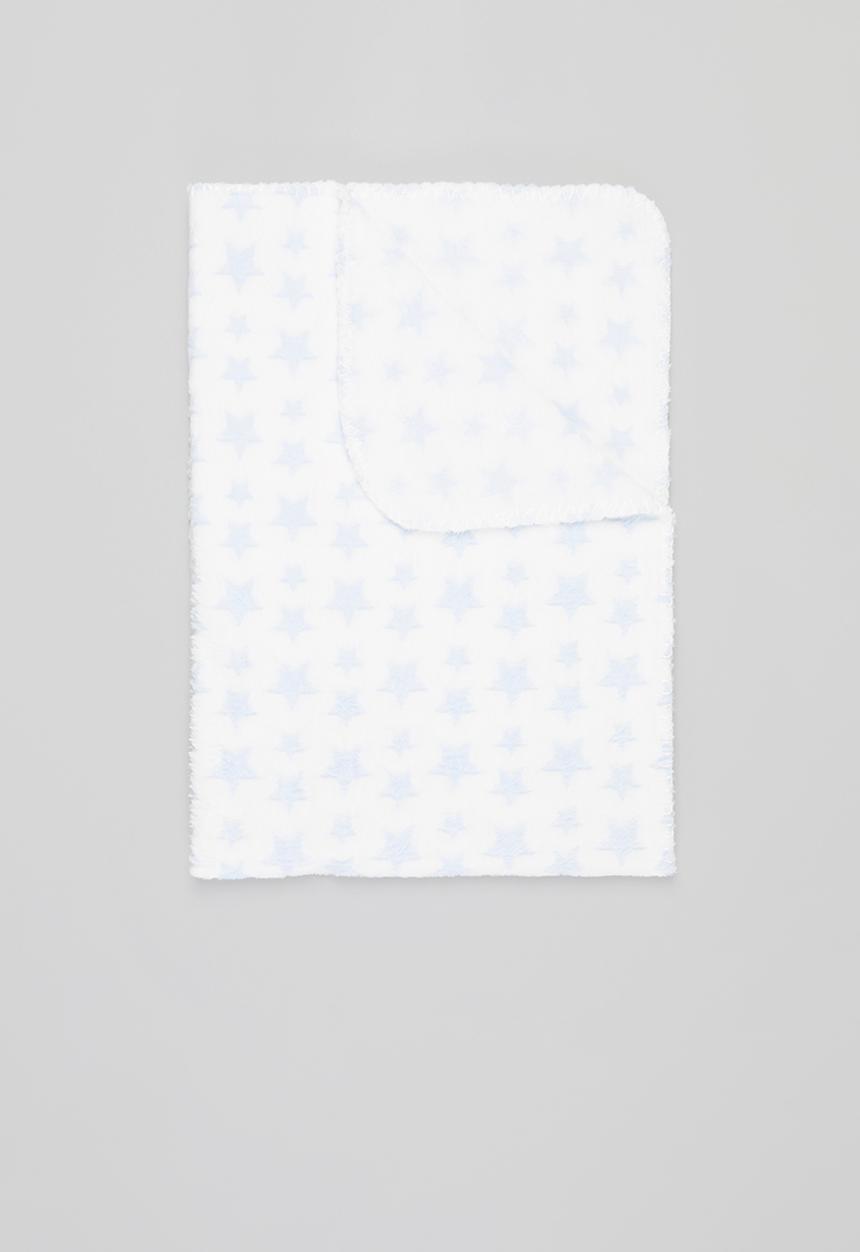Pop Candy - Coral fleece blanket - blue & white