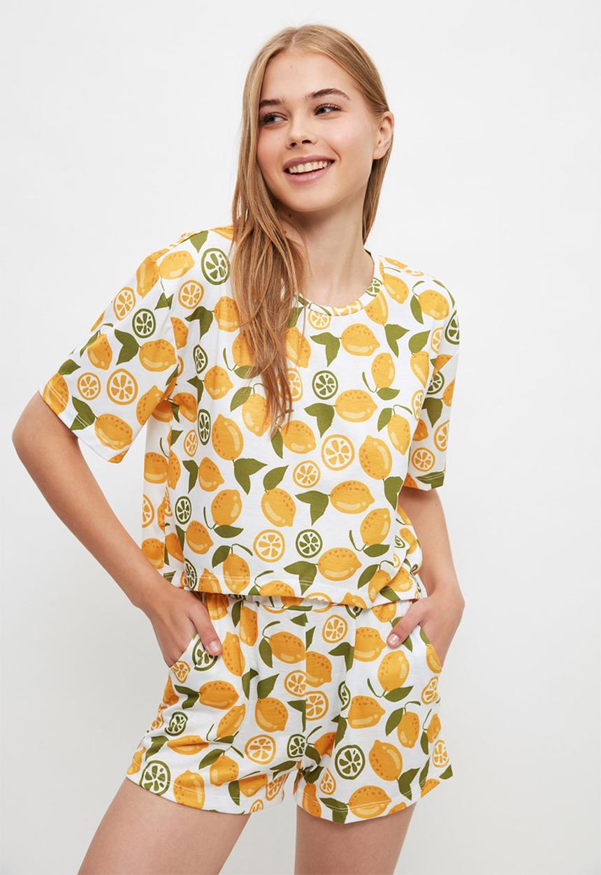 Trendyol - Patterned knitted pajamas set - multi
