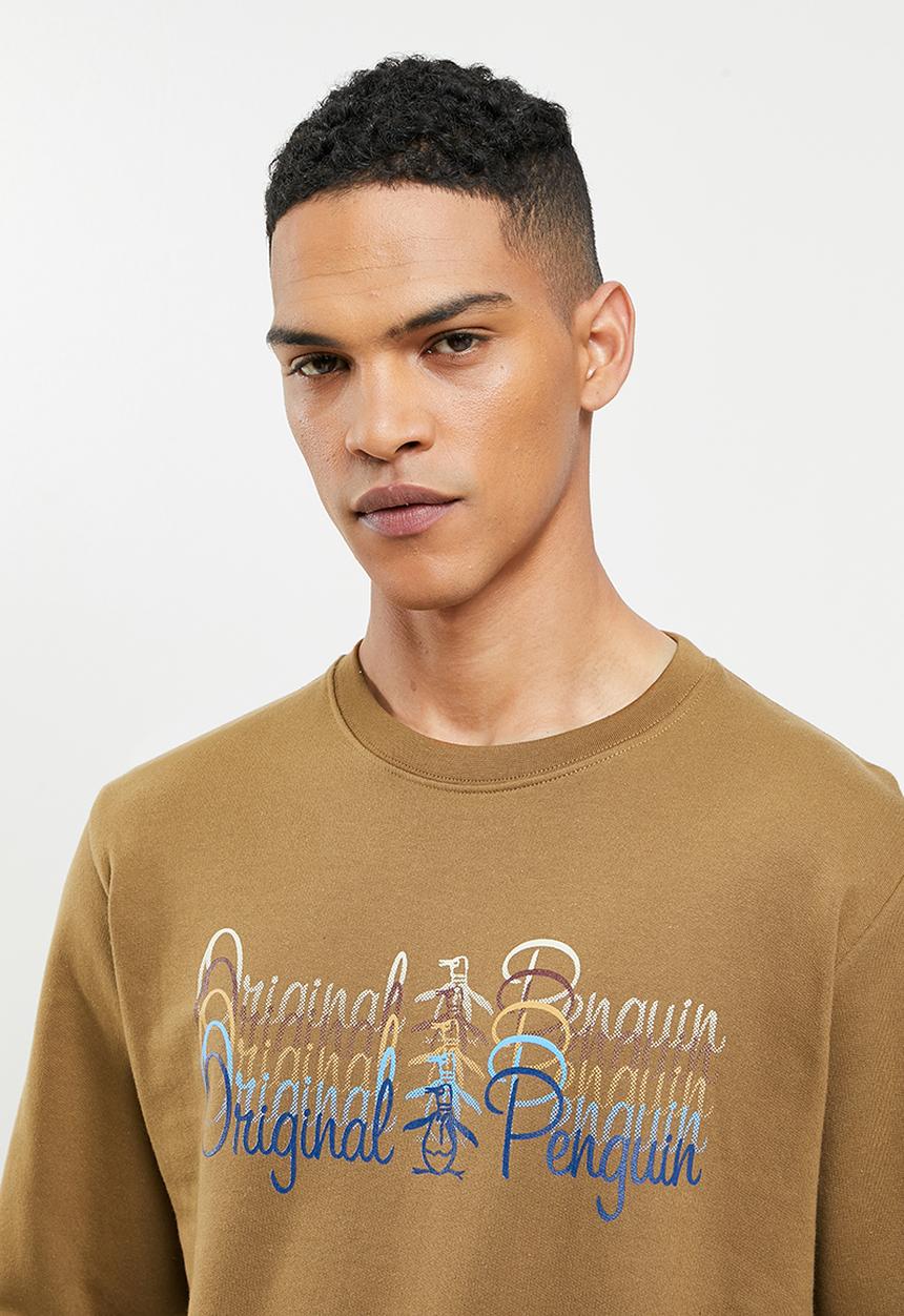 Original Penguin - Multi script sweat - brown