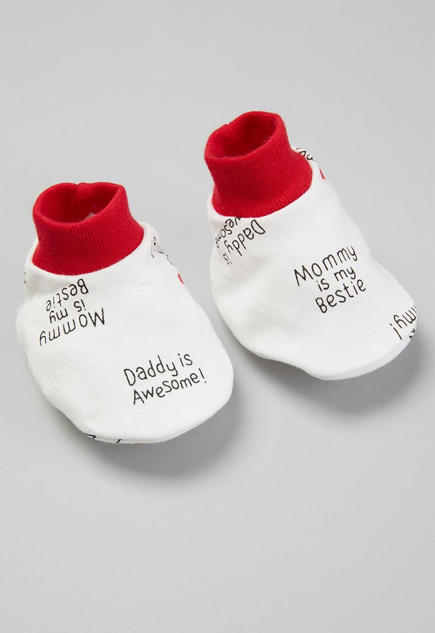 Pop Candy - Newborn 3 piece set - white & red