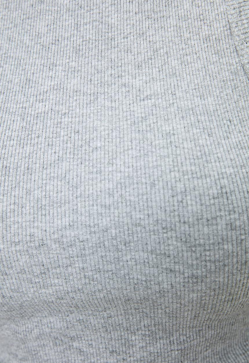 Trendyol - Ribbed super crop knitted singlet  - grey