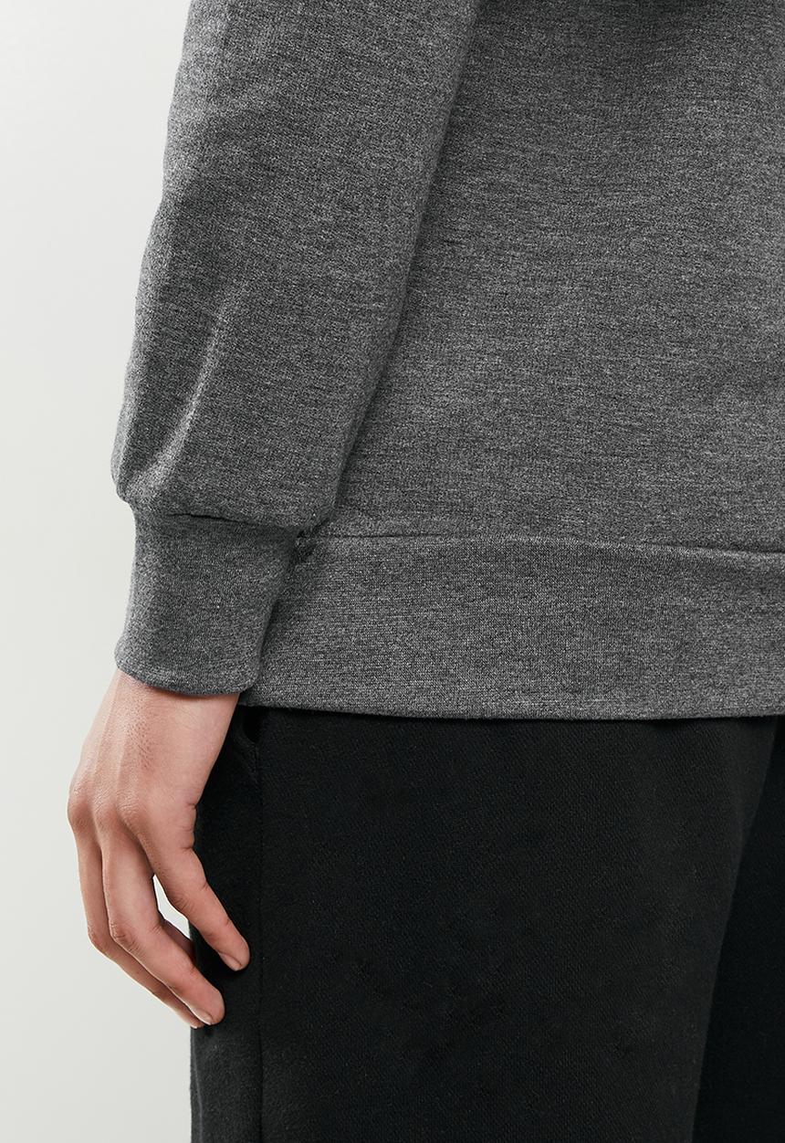 Original Penguin - Long sleeve sticker pete fleece sweat - grey