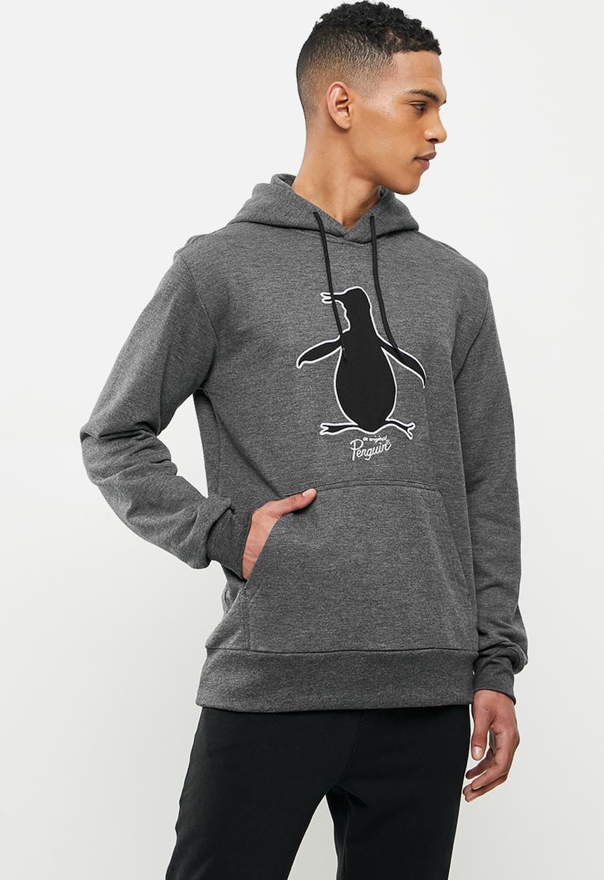 Original Penguin - Penguin shape hooded sweat - grey