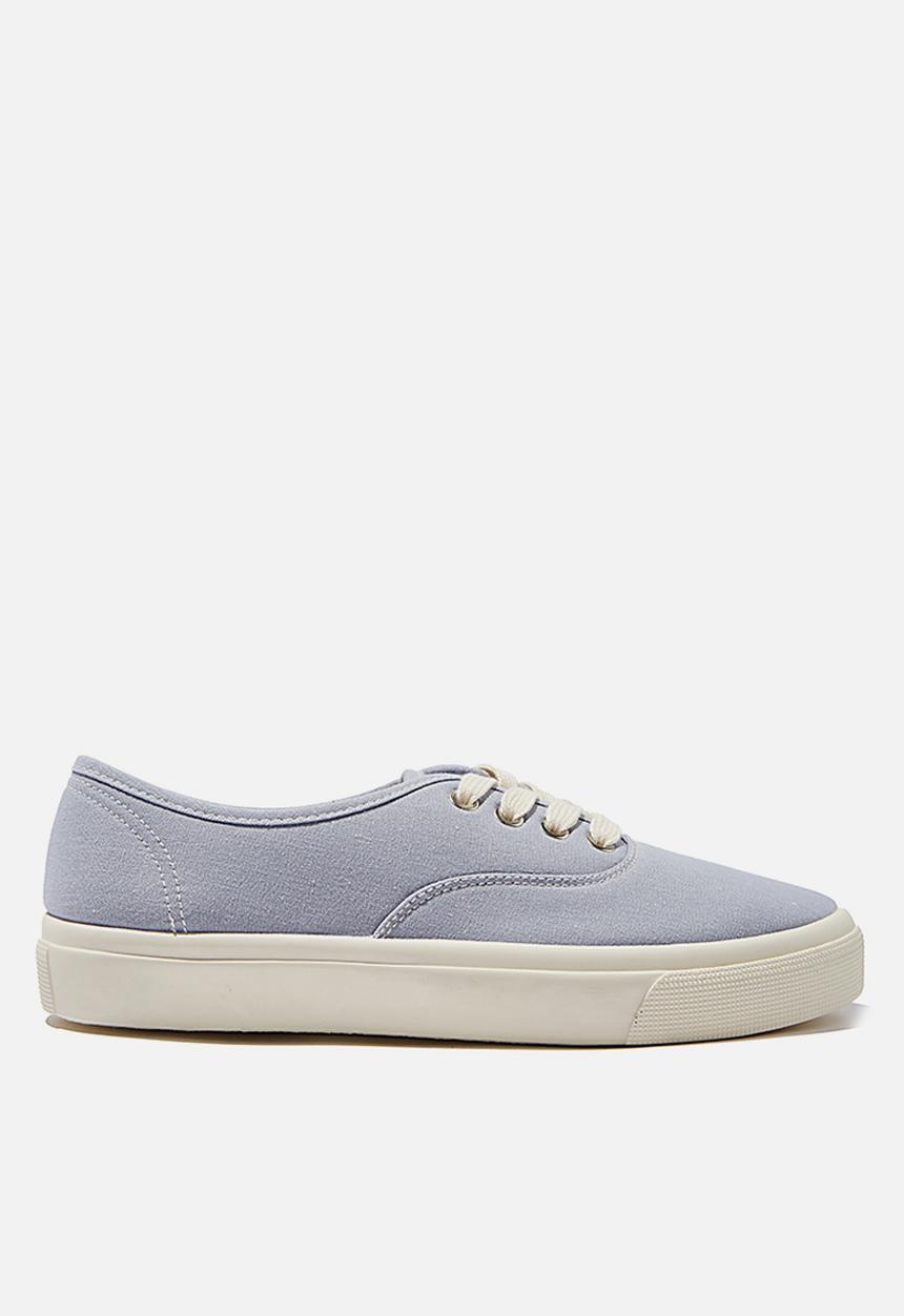 Cotton On - Jamie lace up plimsoll - dusty blue