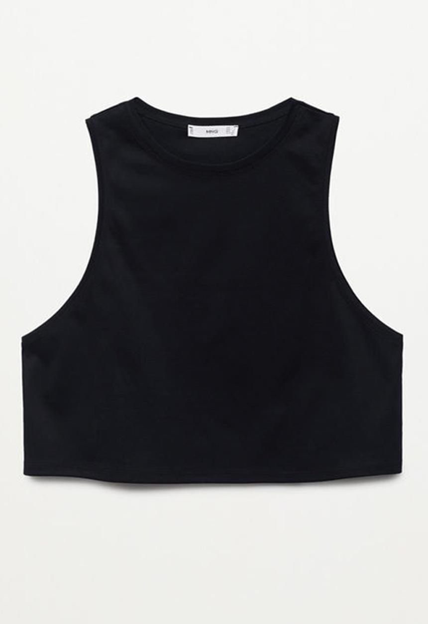 MANGO - T-shirt roma - black