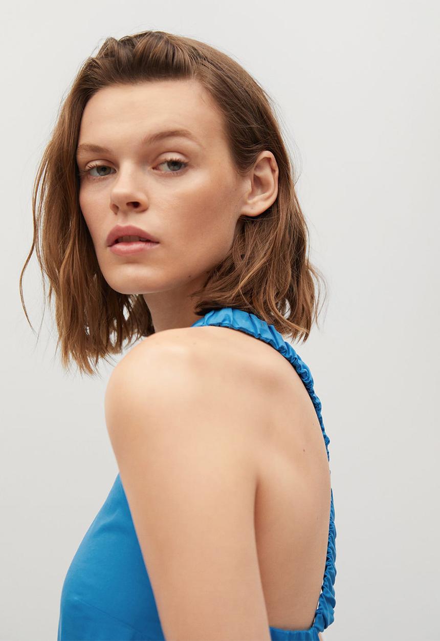 MANGO - Dress vita - medium blue