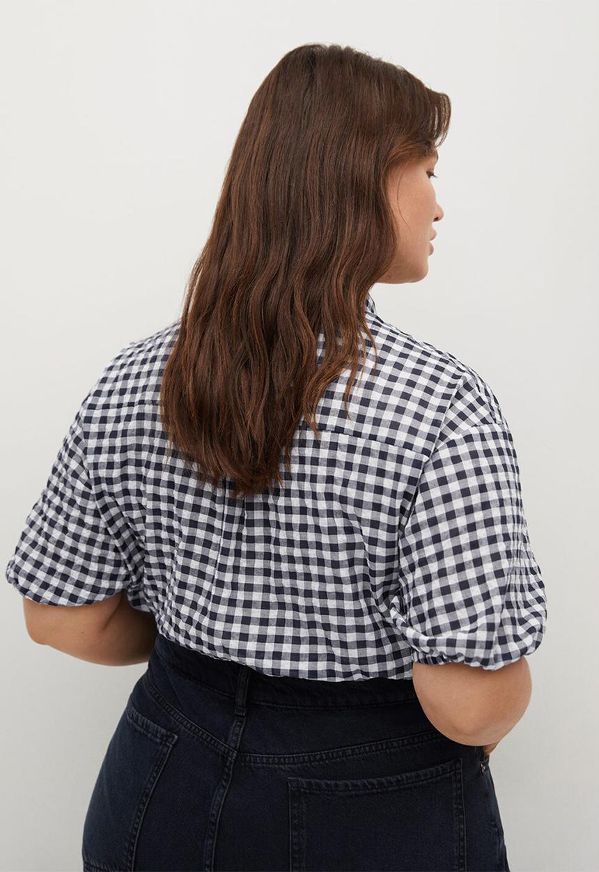 Violeta by Mango - Plus blouse vichy - navy