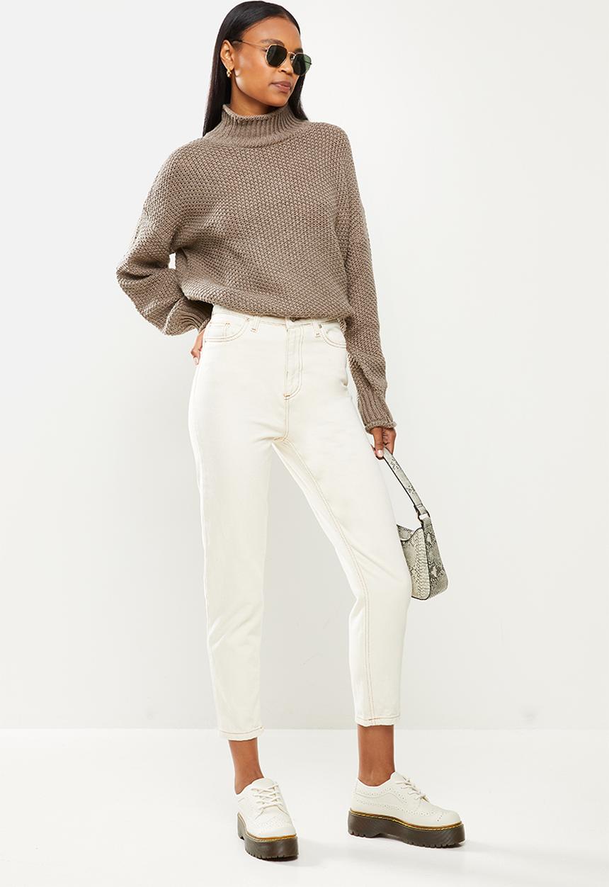 dailyfriday - Funnel neck jumper - brown