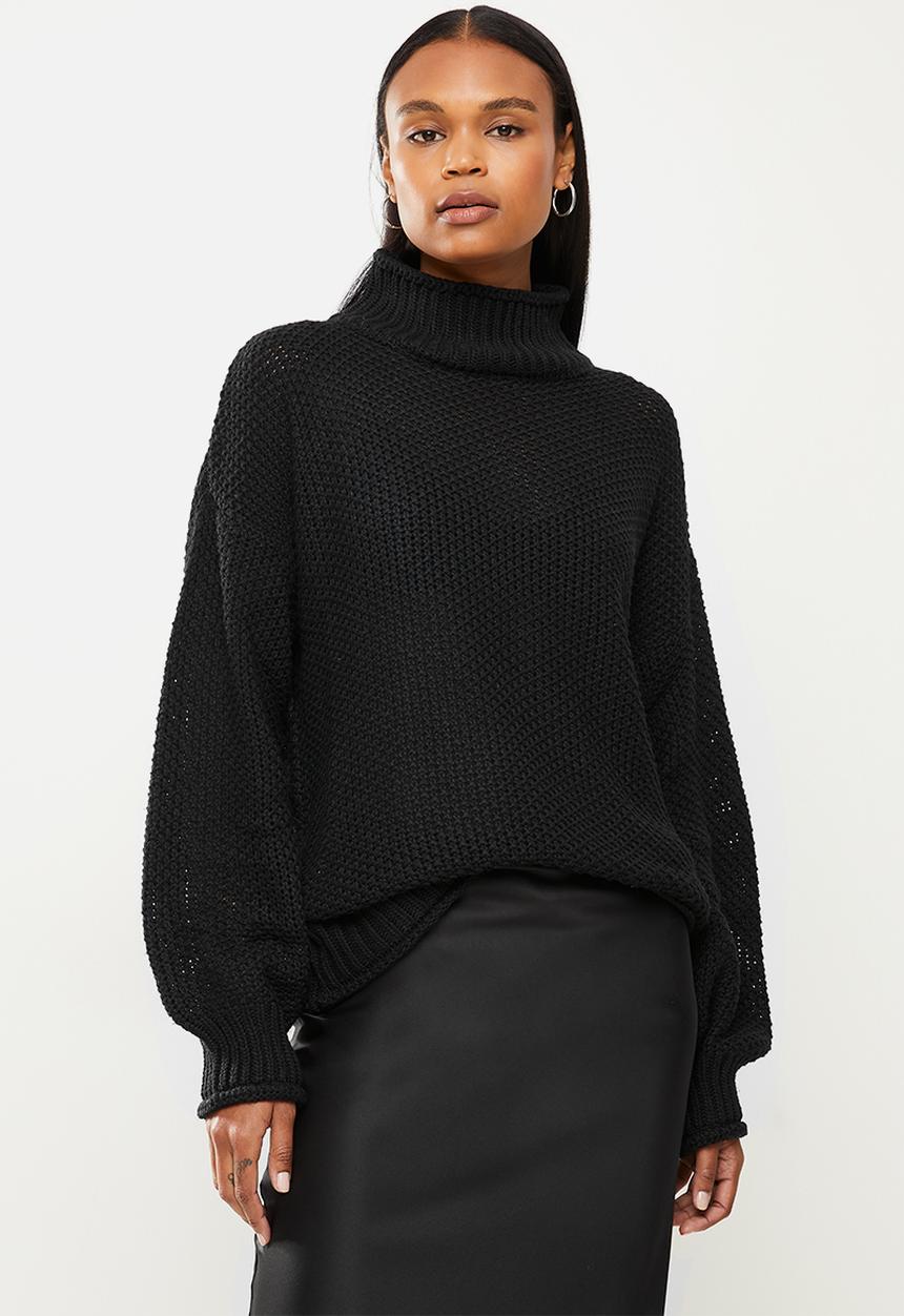 dailyfriday - Funnel neck jumper - black