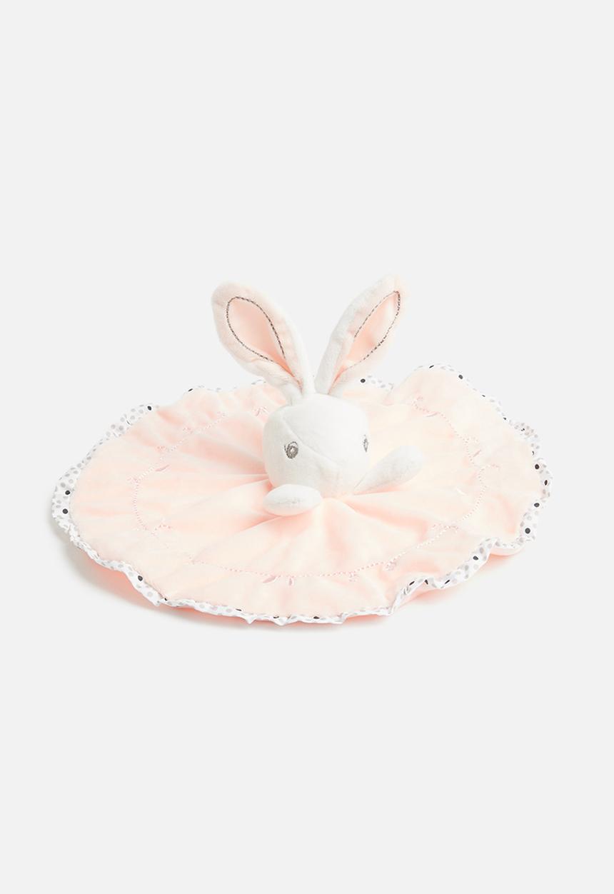 Pop Candy - Girls bunny soft toy - pink & white