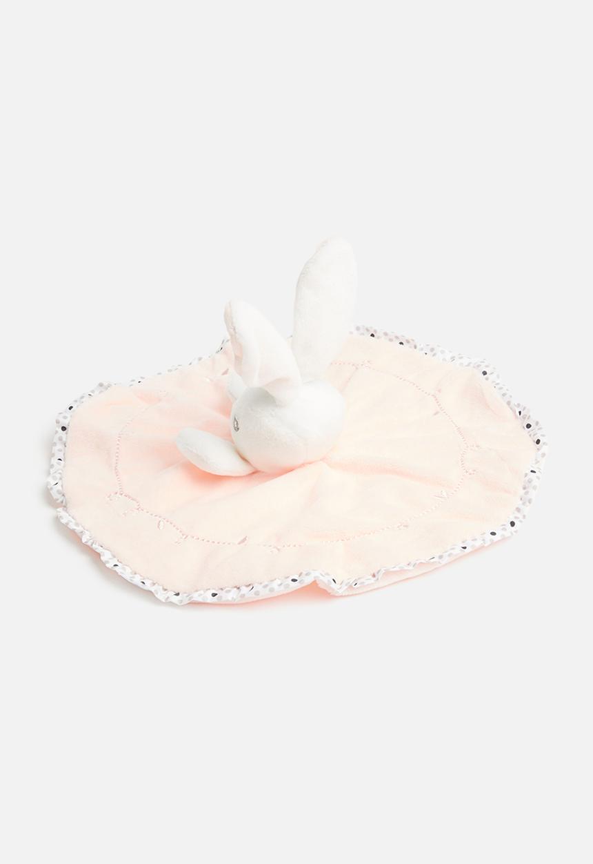 Pop Candy - Girls bunny soft toy - pink & white