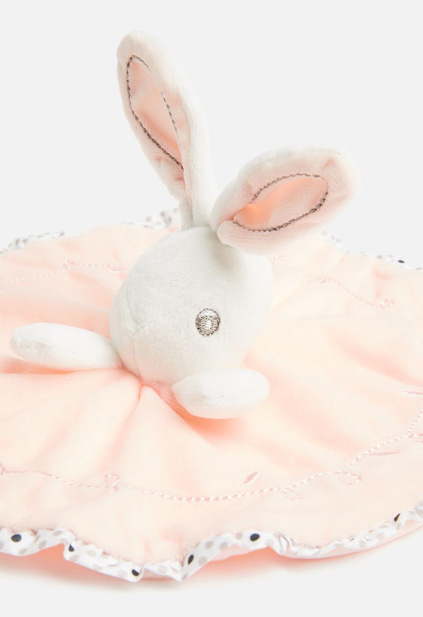 Pop Candy - Girls bunny soft toy - pink & white