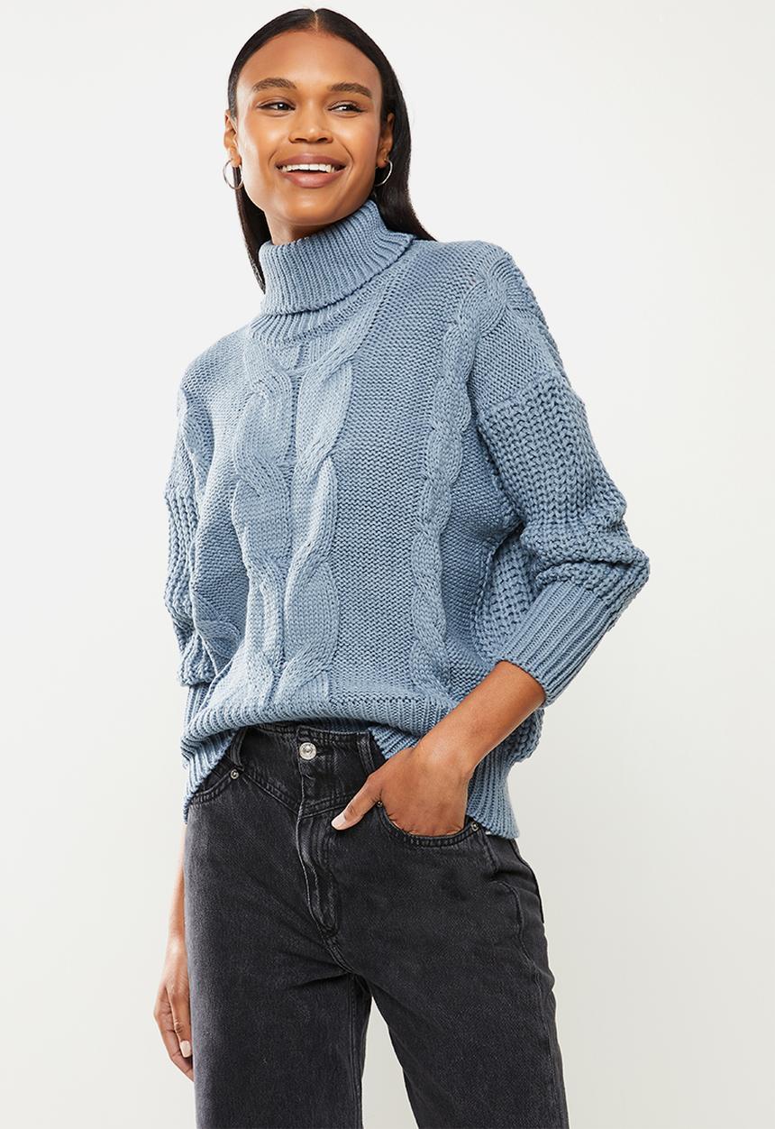 dailyfriday - Chunky knit jersey - blue