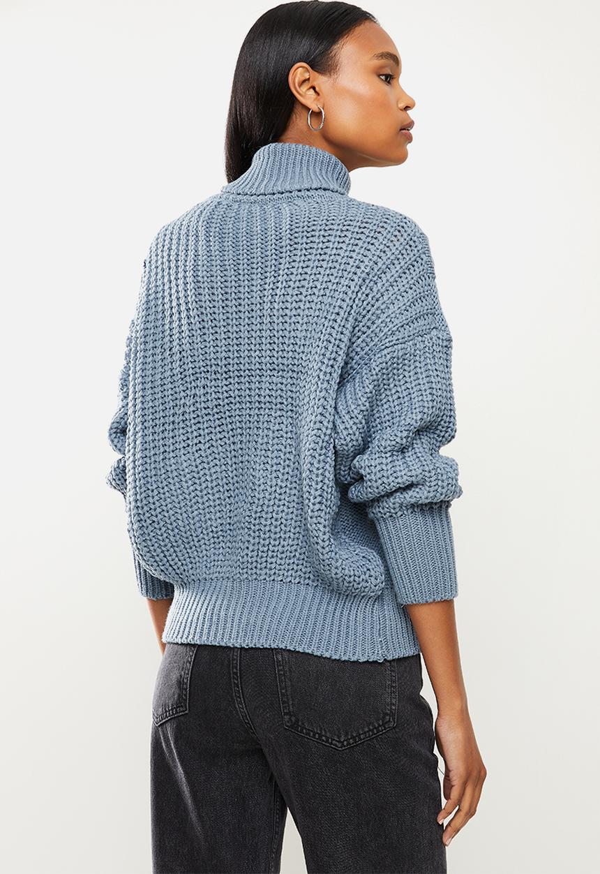 dailyfriday - Chunky knit jersey - blue