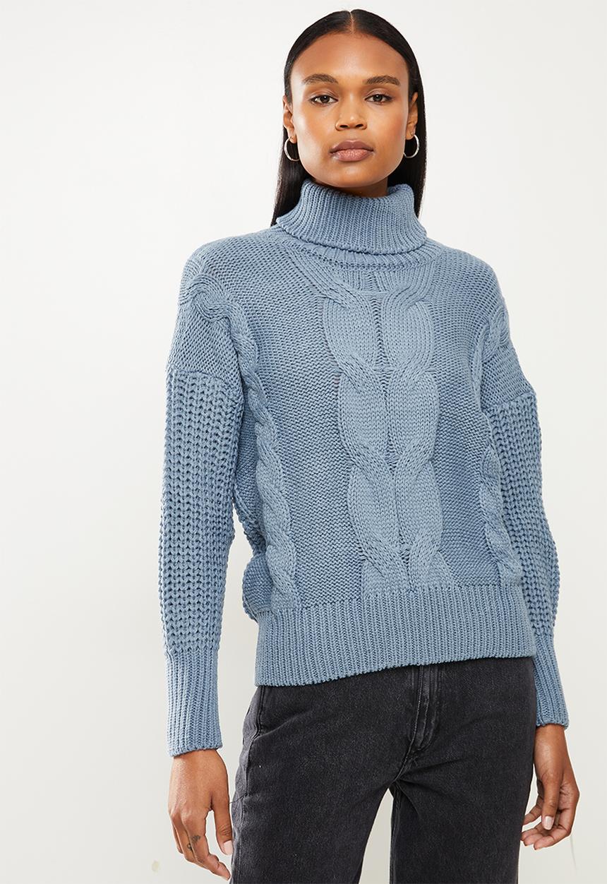 dailyfriday - Chunky knit jersey - blue
