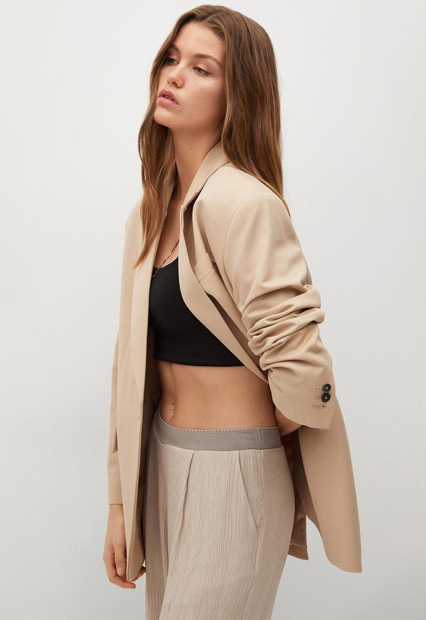 MANGO - Trousers sporty - medium brown