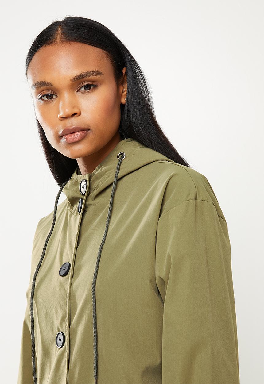 dailyfriday - Midi hooded parka - khaki
