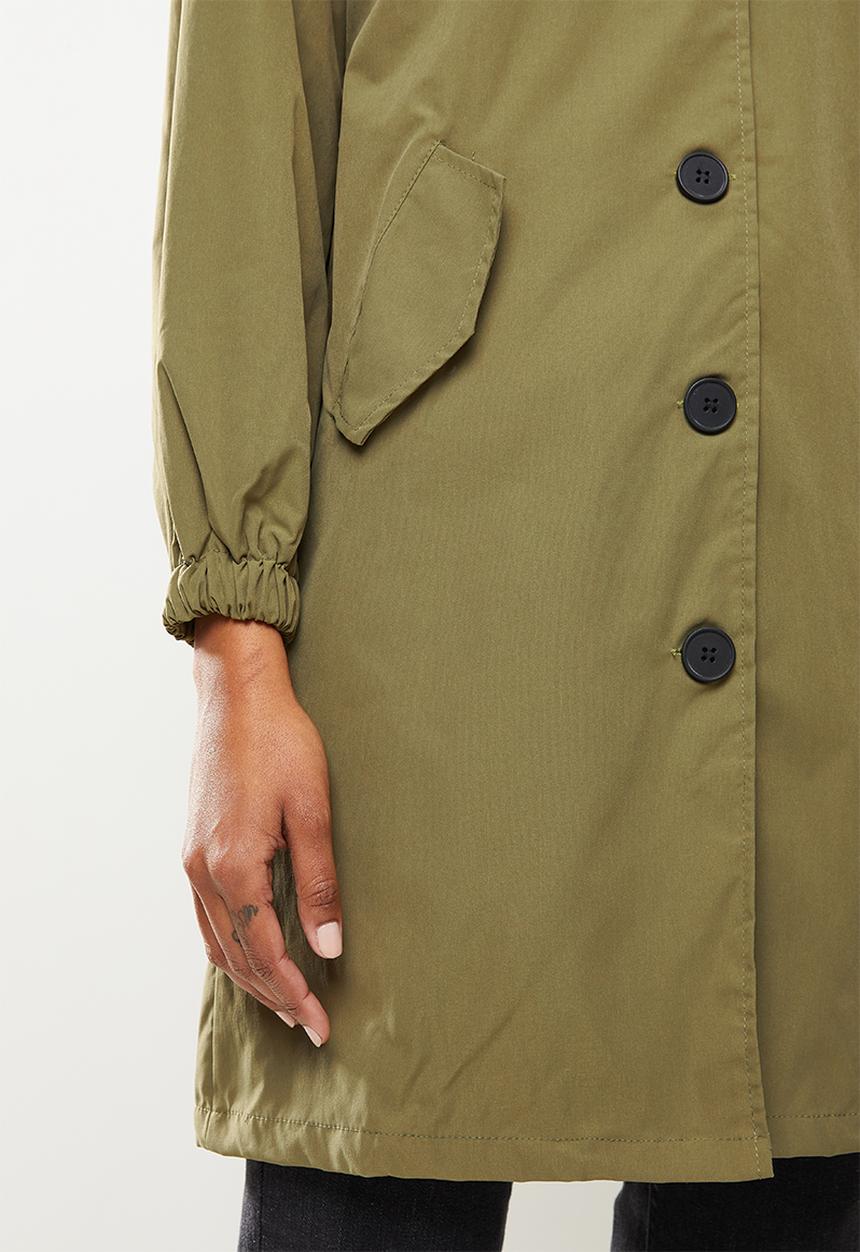 dailyfriday - Midi hooded parka - khaki