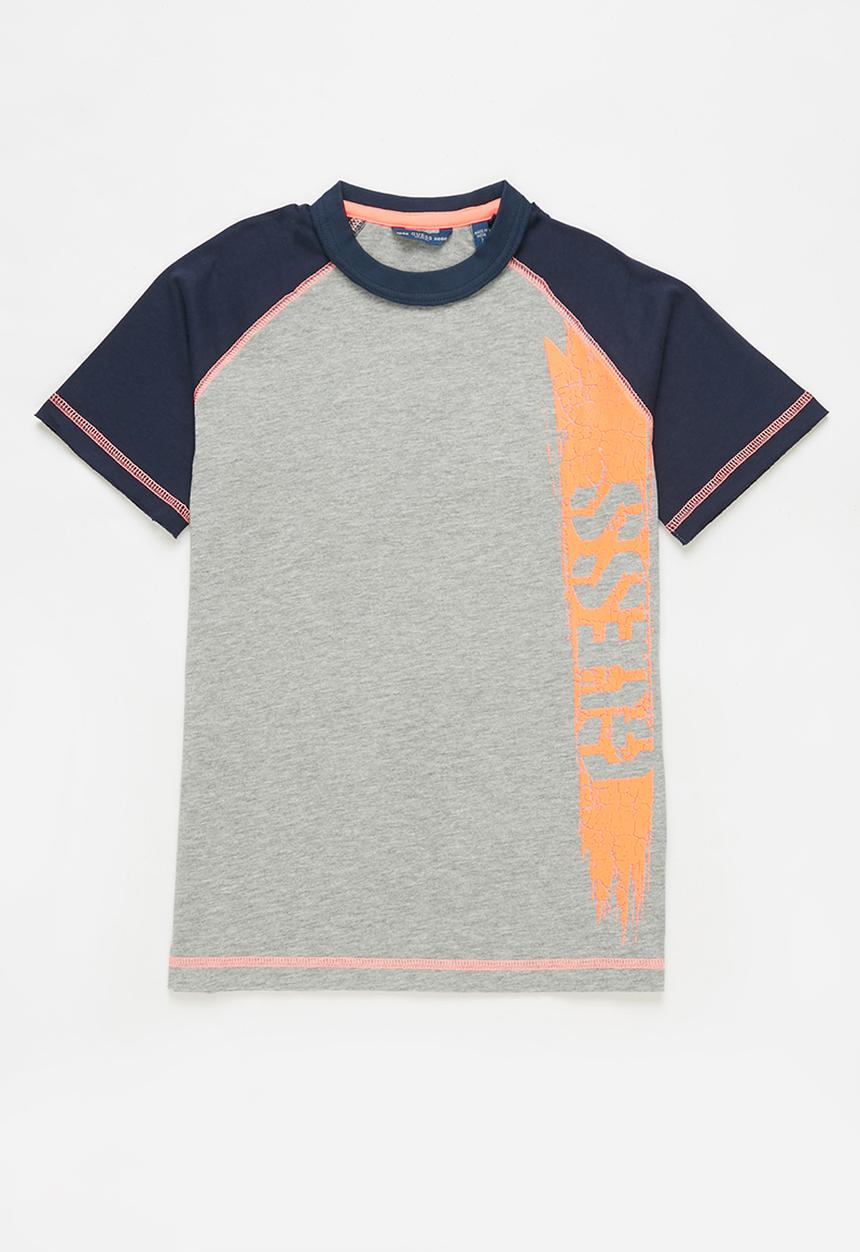 GUESS - Short sleeve raglan T-shirt - grey