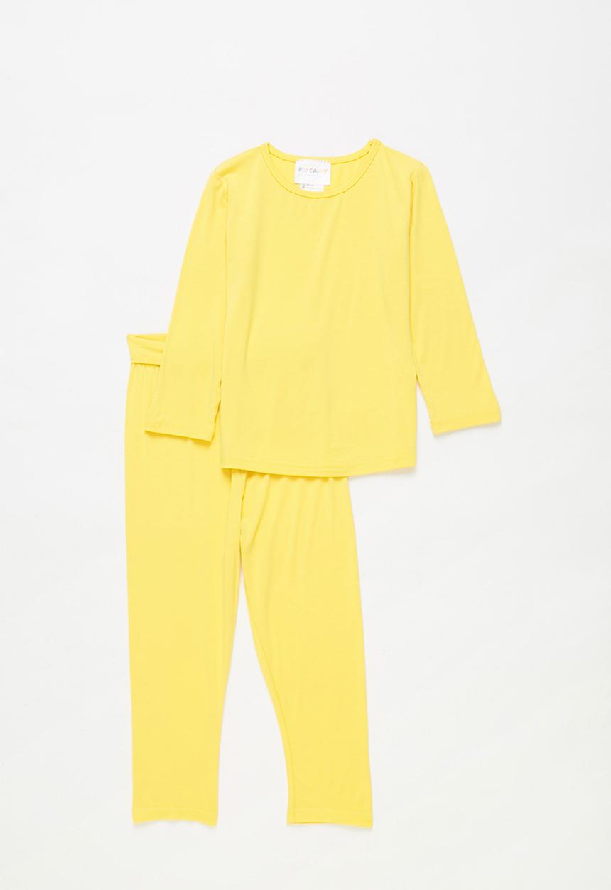 Pop Candy - Tee & pants pj set - yellow