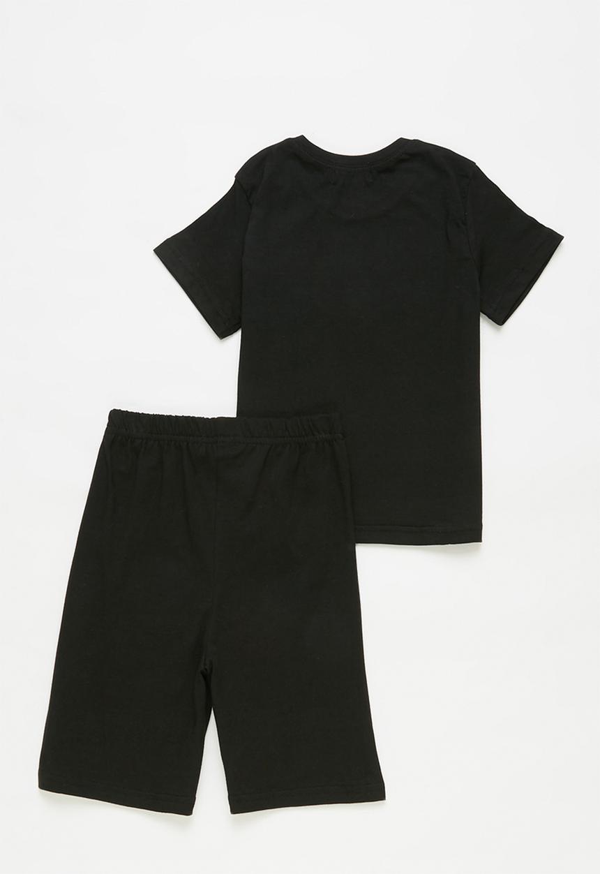 Superbalist Kids - Tee & shorts pj set - black