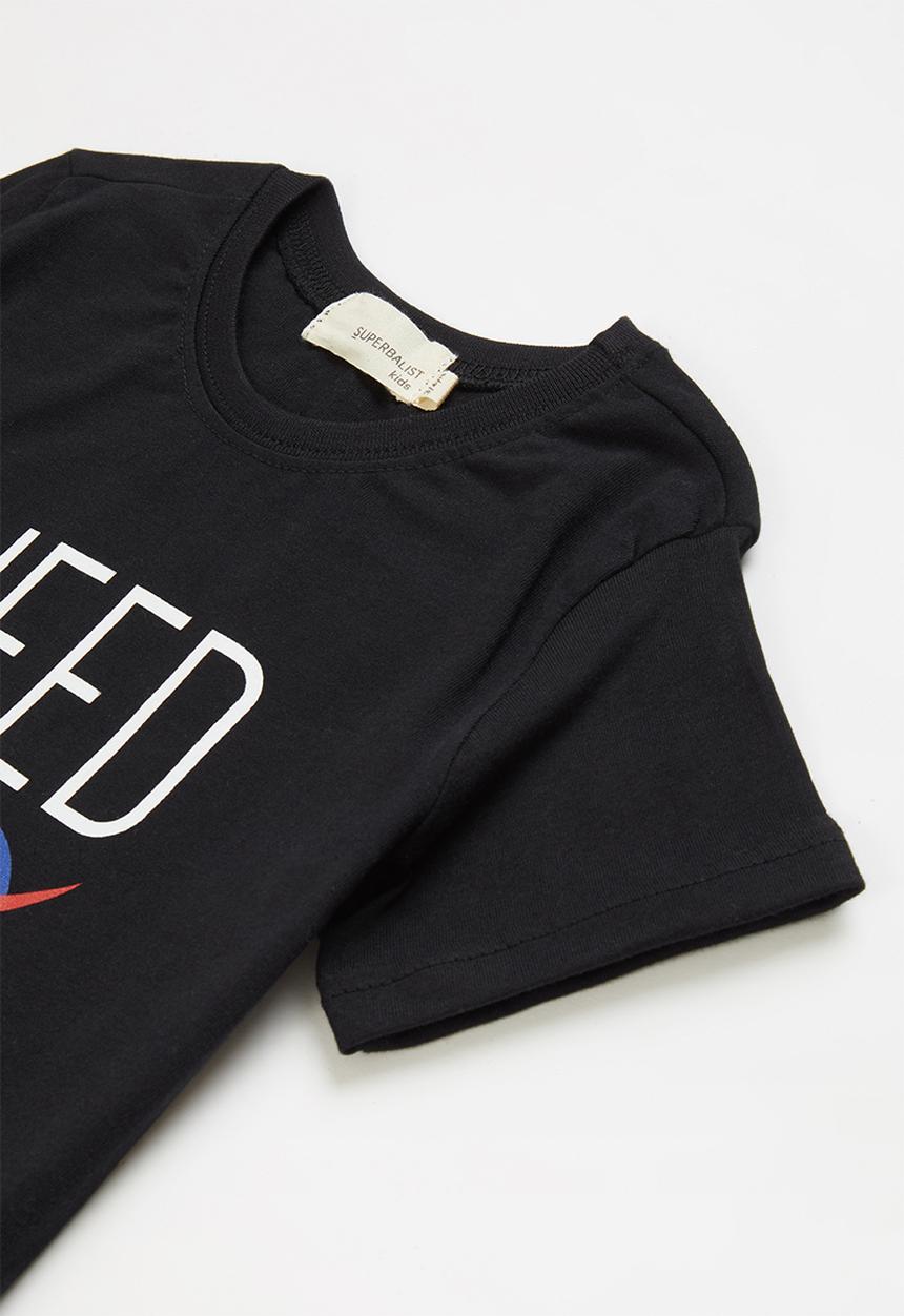 Superbalist Kids - Tee & shorts pj set - black