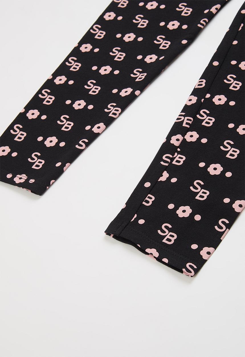SISSY BOY - Bryd basic legging - black & pink 