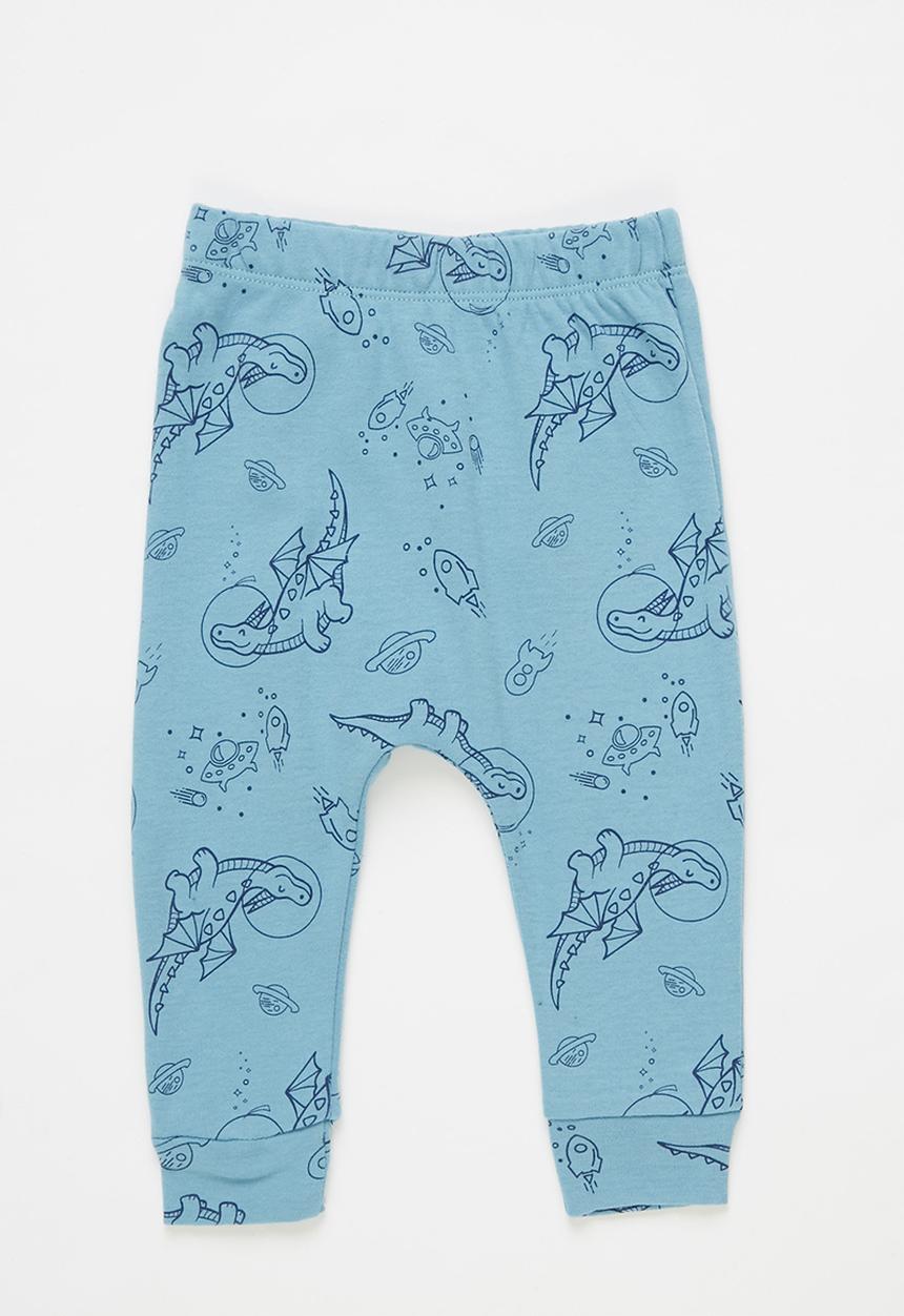Pop Candy - Baby dino sweatpants - blue