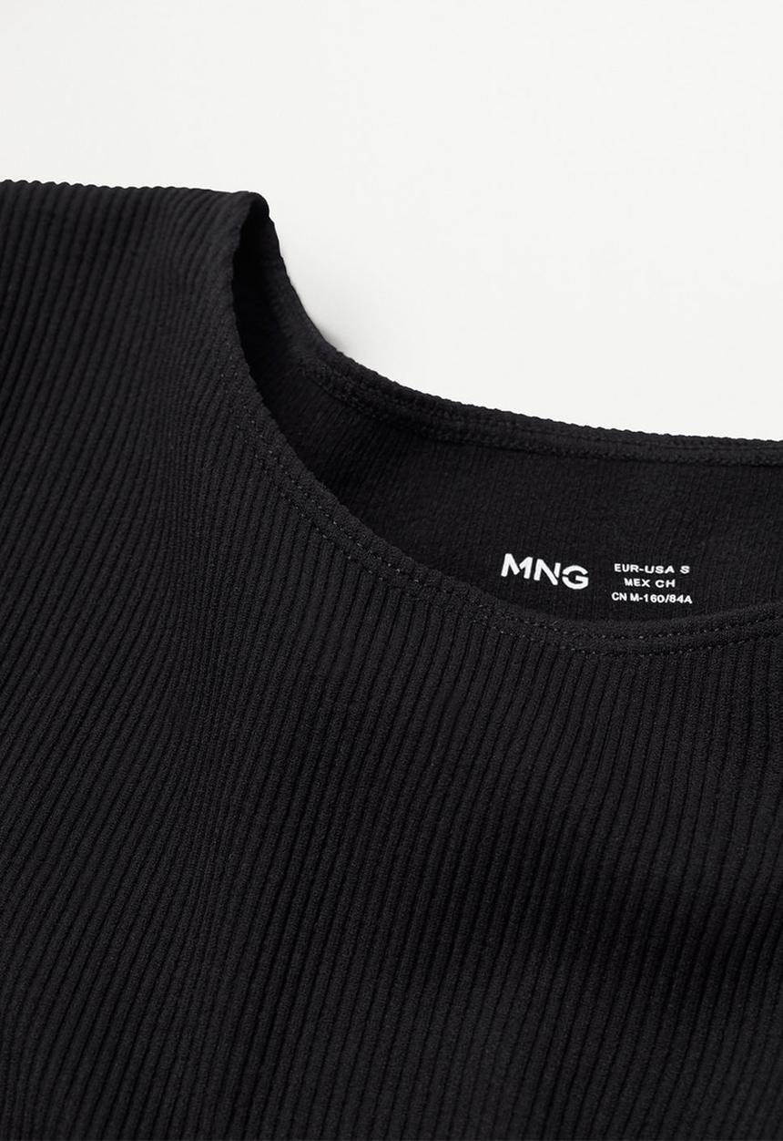 MANGO - T-shirt seam - black