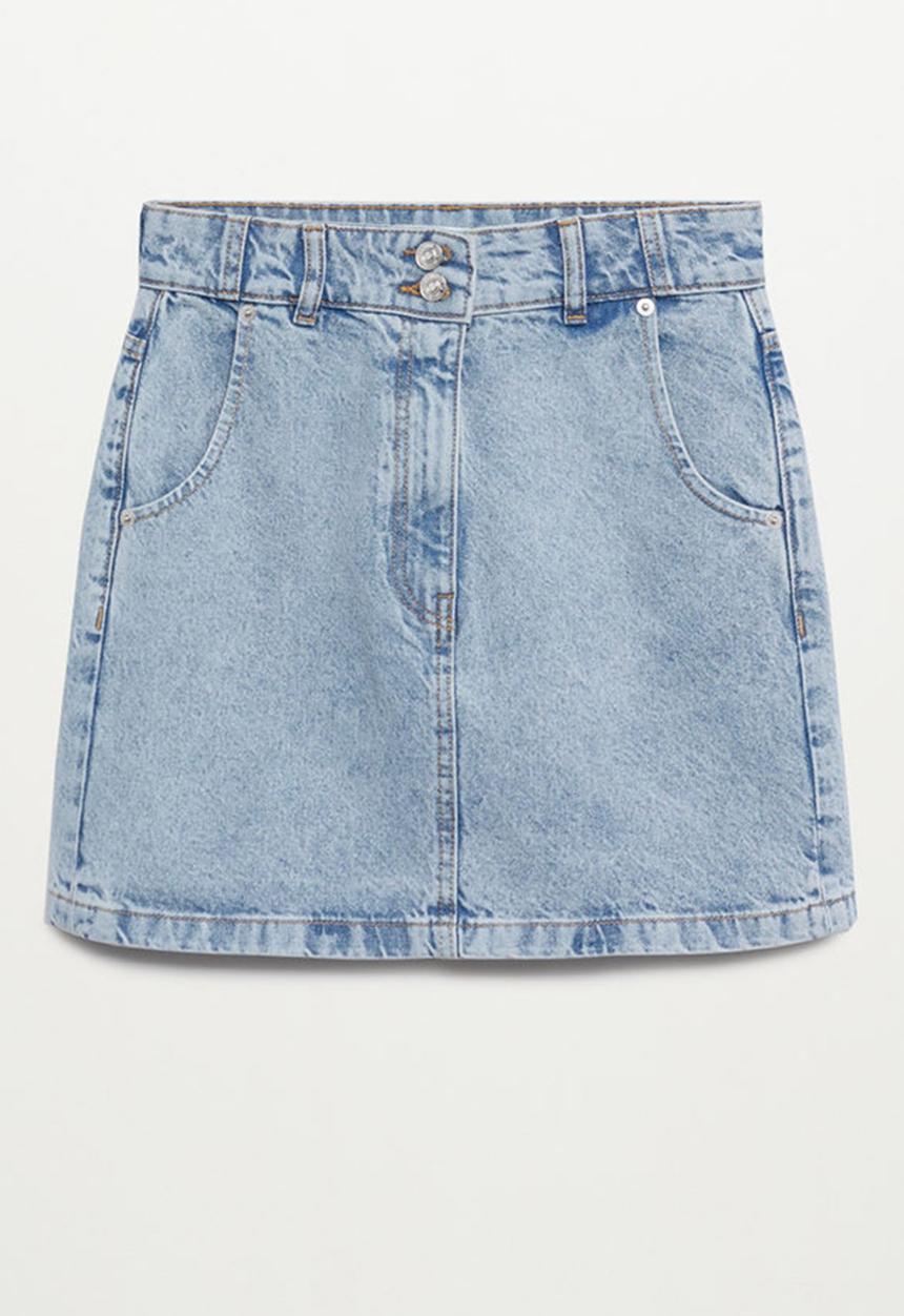 MANGO - Skirt marion - open blue