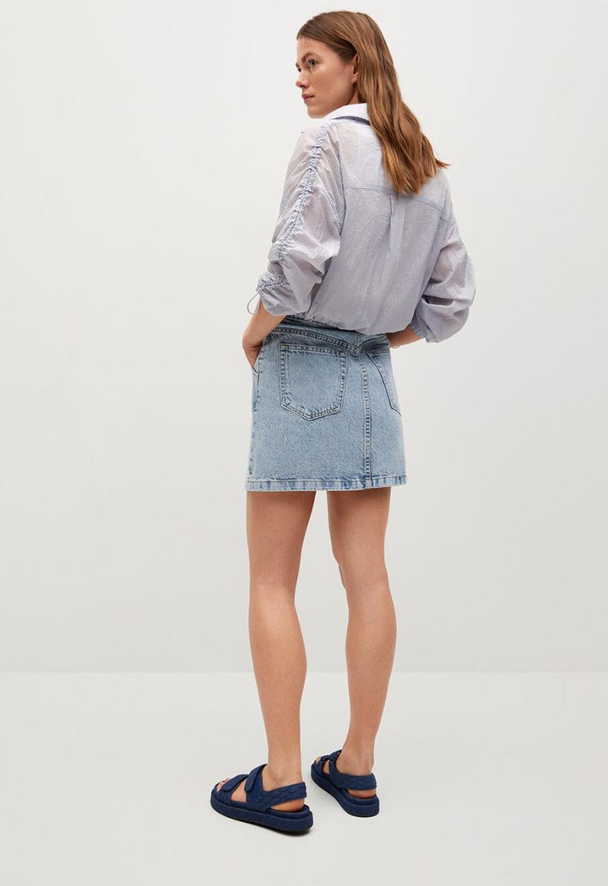 MANGO - Skirt marion - open blue