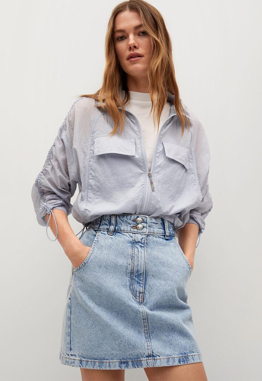 MANGO - Skirt marion - open blue