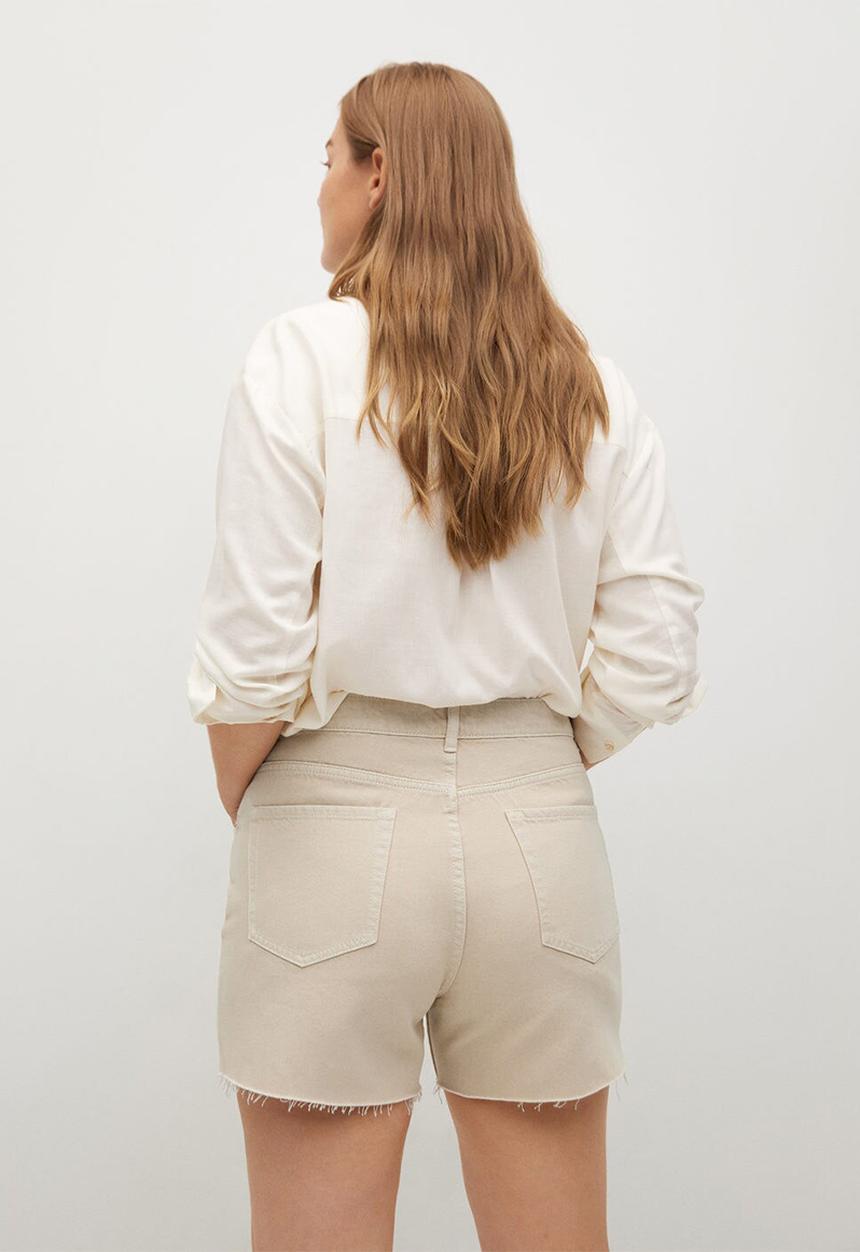Violeta by Mango - Plus shorts  palmas - light pastel brown