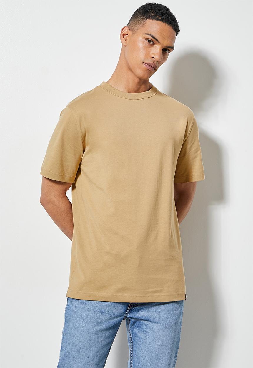 Superbalist - Aaron organic relaxed fit crew tee - tan