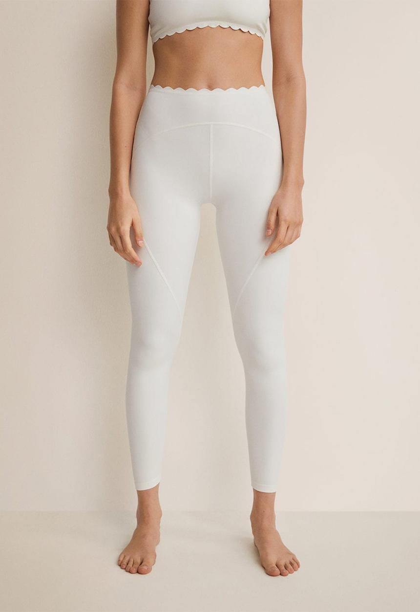 MANGO - Leggings lou - white