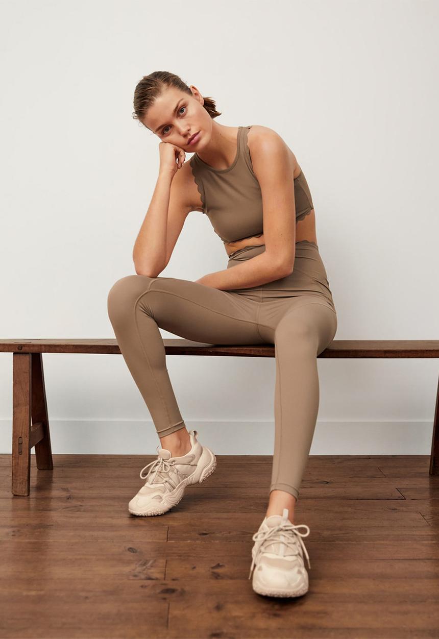 MANGO - Leggings lou - dark brown