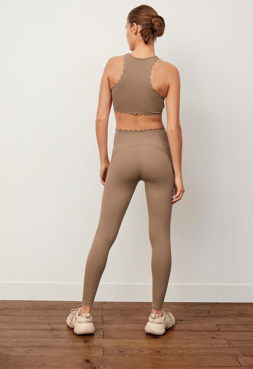 MANGO - Leggings lou - dark brown