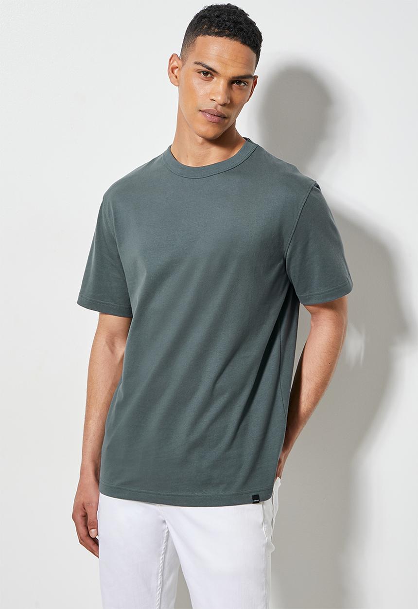 Superbalist - Aaron organic relaxed fit crew tee - dark grey
