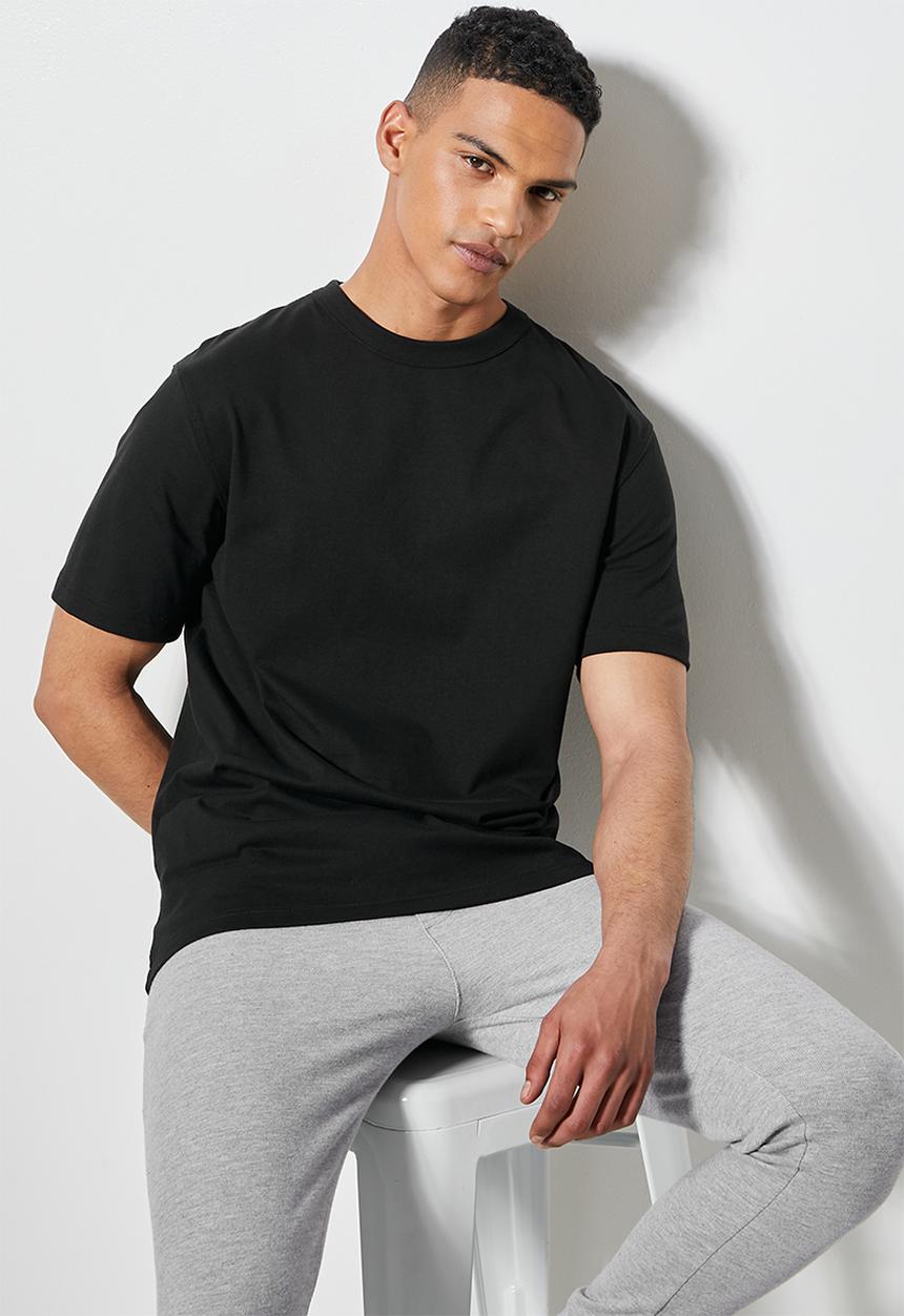 Superbalist - Aaron organic relaxed fit crew tee - black