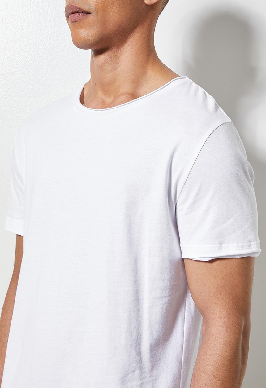 Superbalist - Tomas raw edge scoop neck tee - white