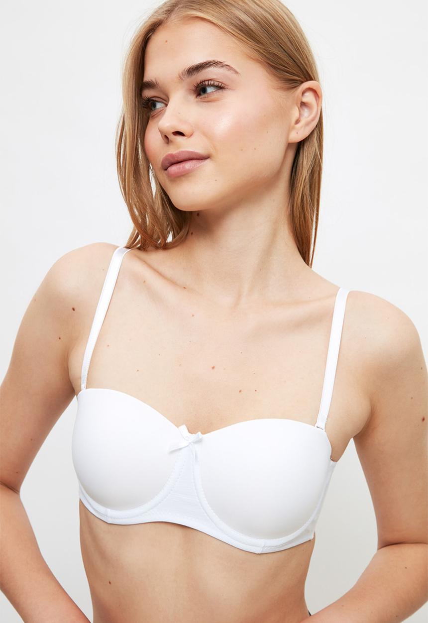 Trendyol - Unpadded strapless bra  - white