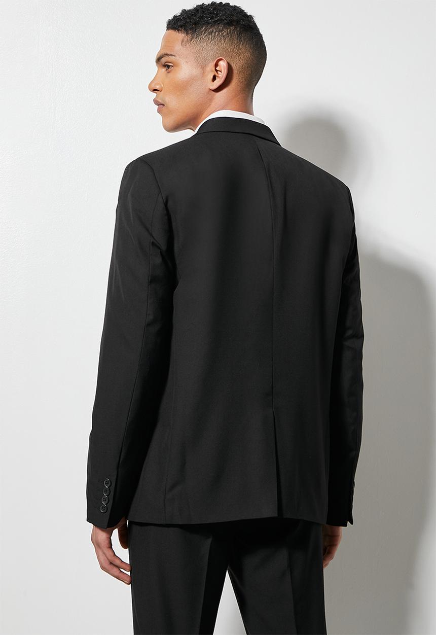 Superbalist - Regular fit 2-button single vent blazer - black