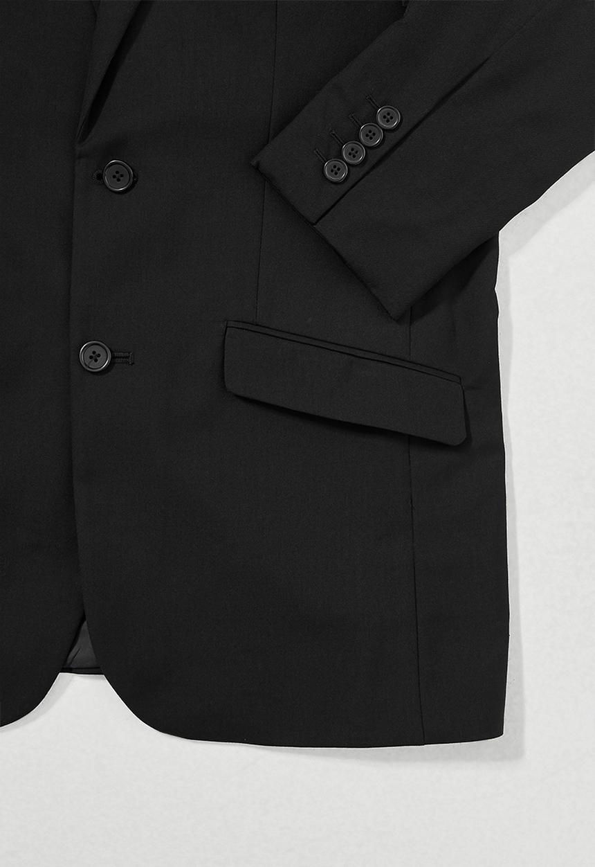 Superbalist - Regular fit 2-button single vent blazer - black