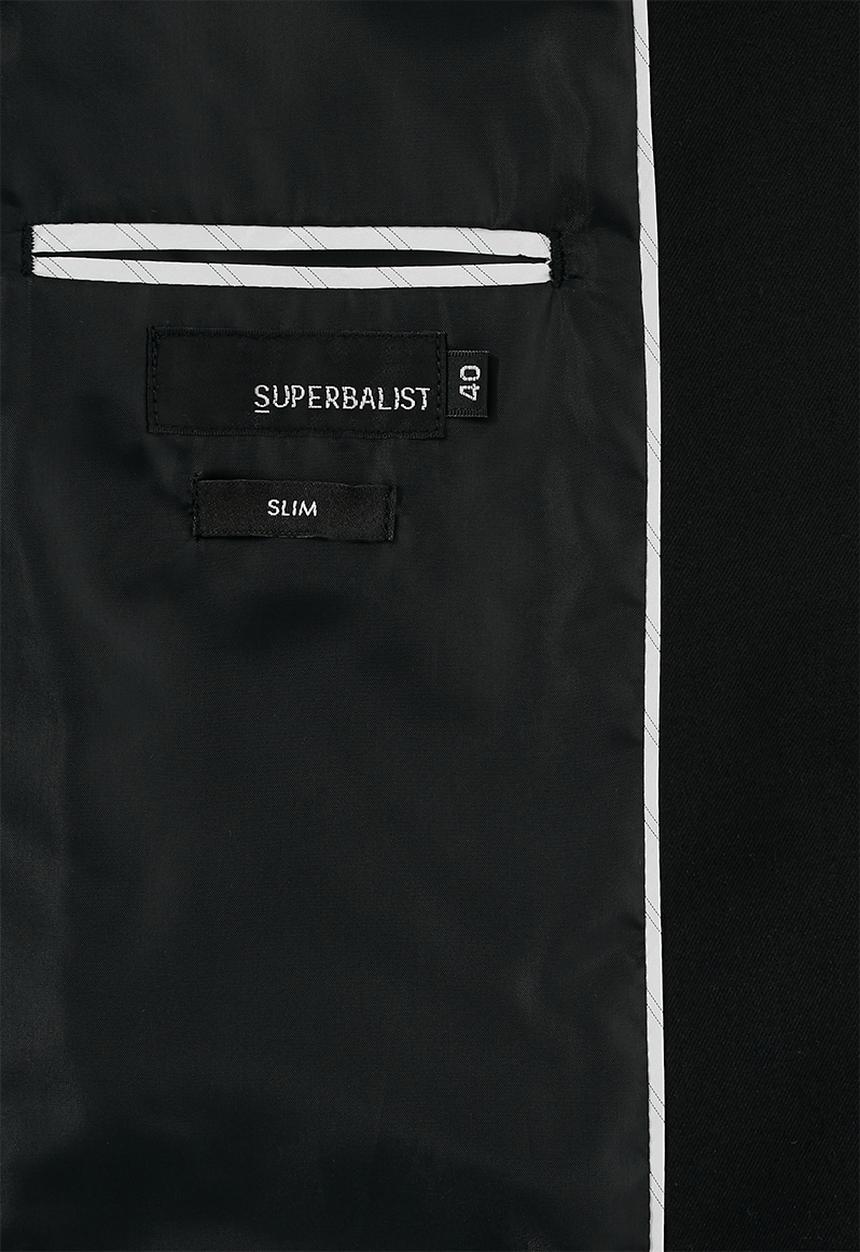 Superbalist - Soho slim fit 2-button single vent blazer - black