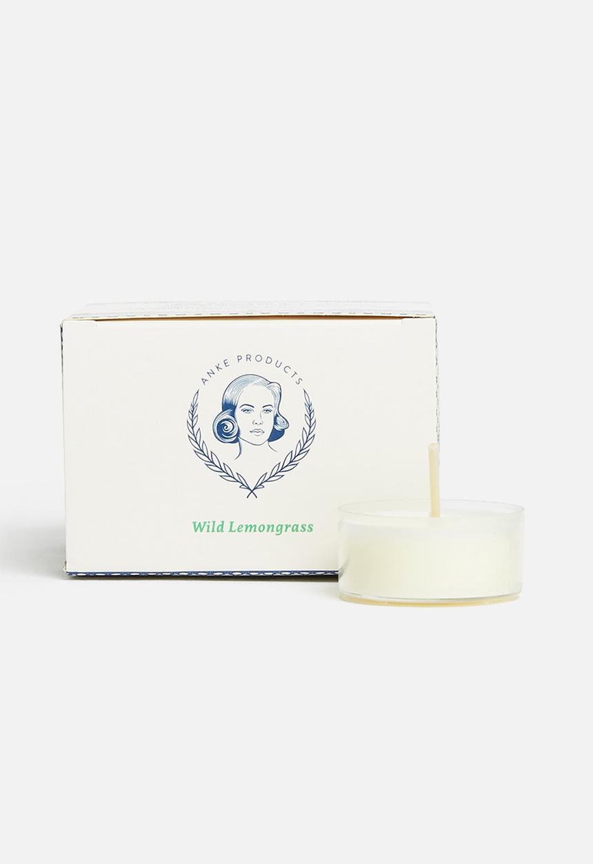 Anke Products - Wild lemongrass set of 12 tealight candles