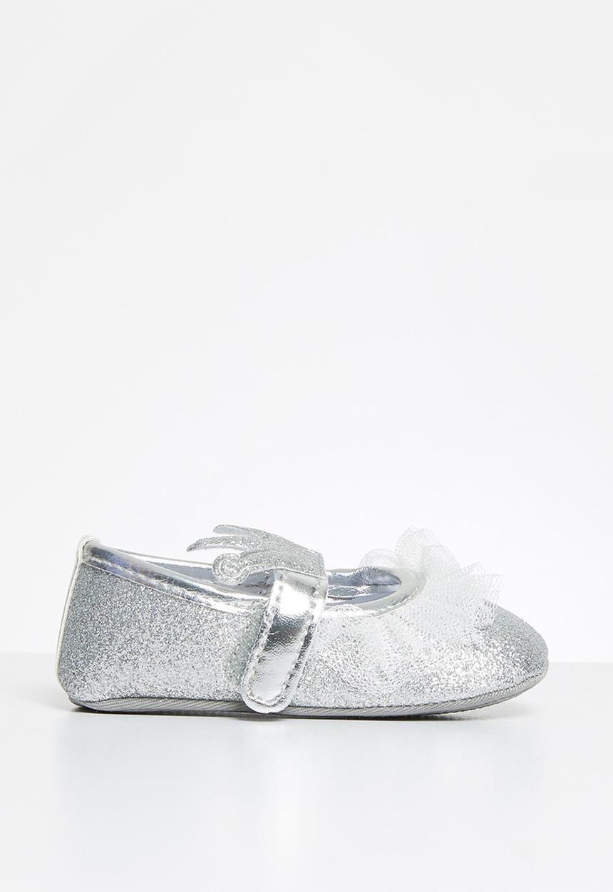 Pop Candy - Girls glitter top pump - silver
