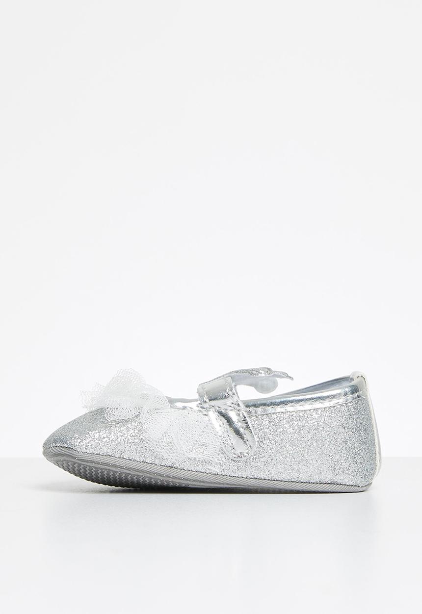 Pop Candy - Girls glitter top pump - silver