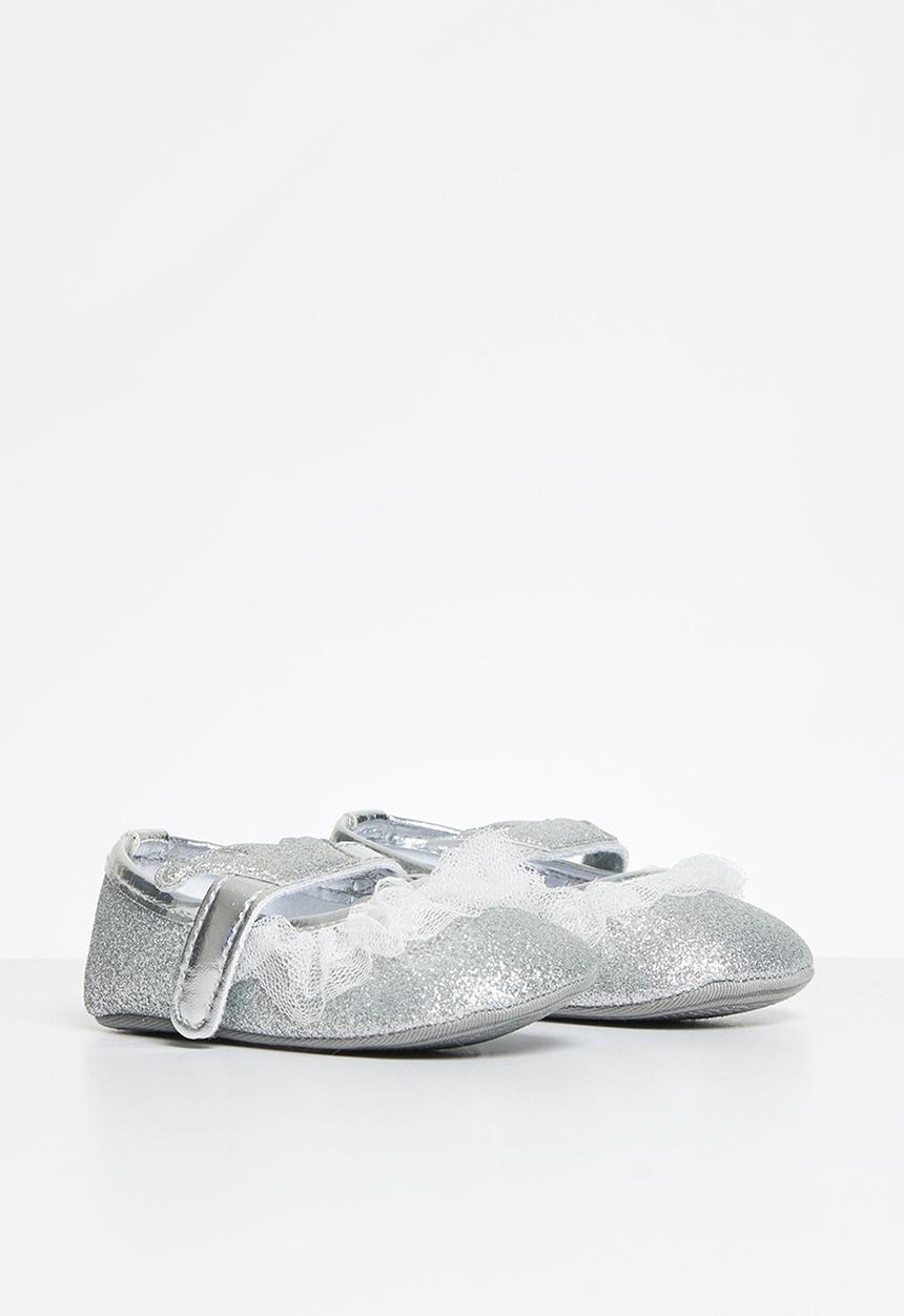Pop Candy - Girls glitter top pump - silver