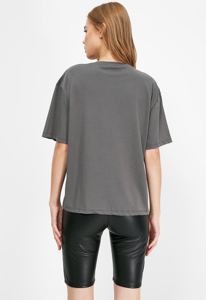 Trendyol - Knitted T-shirt - grey