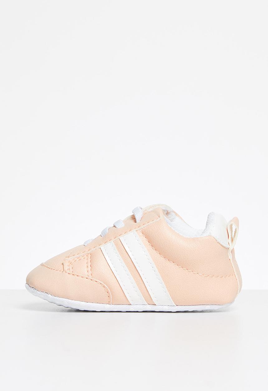 Pop Candy - Girls pu sneaker - pink & white